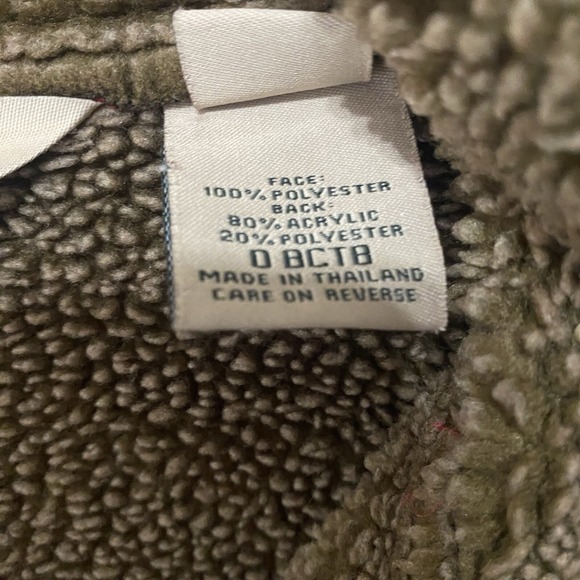 LL Bean Faux Suede Coat Jacket Womens Sz L Red Sherpa Lined Pockets - Picture 5 of 11